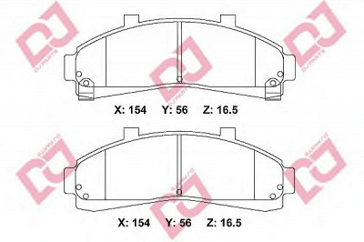 DJ PARTS bp2291 -  Комплект тормозных колодок, дисковый тормоз